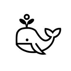 vector illustration of a whale