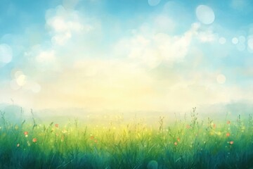 Abstract dreamy landscape impressionism soft pastel colors bokeh blur background