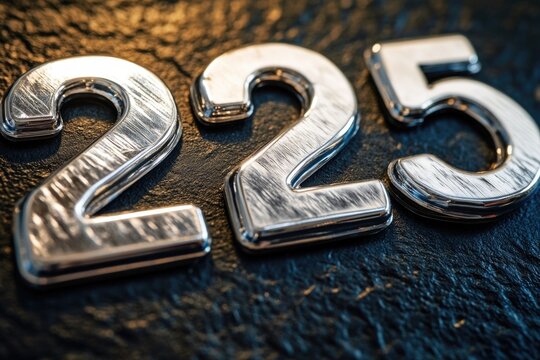 A detailed shot of a metal number plate on a table, suitable for use in various settings where identification is key