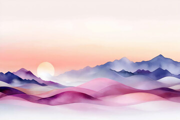  soft lavender gradient watercolor scene