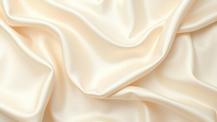 Obraz premium Satin weave fabric in ivory and cream color palette, weave, cream