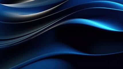Abstract Blue Swirls Dark Background Digital Art Design Graphic Waves