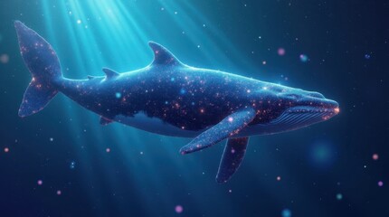 Fototapeta premium Cosmic Whale in Space