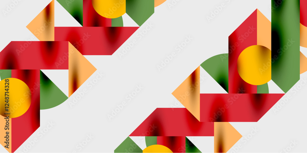 Poster Vibrant abstract background circles with smooth gradients, creating a dynamic and modern design. Ideal for creative, tech, or contemporary-themed projects