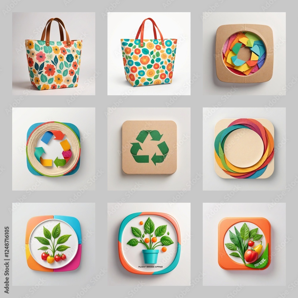 Poster Colorful icon collection for app, game, and web design. A diverse design element set for apps and web projects.