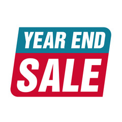 Obraz premium year end sale text banner icon flat vector illustration logo clipart