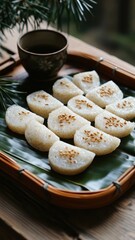 Korean Songpyeon: Half-Moon Shaped Rice Cakes Filled with Nutty Sesame Delight