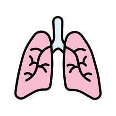 Lungs Icon Design