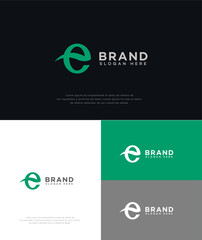 Letter E logo design