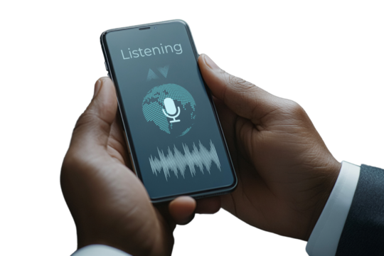 koncepcja technologii tłumaczeń wielojęzykowych na przykładzie używania aplikacji w smartfonie