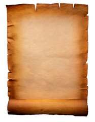 hoja pergamino en blanco, fondo transparente, alta resoluci&oacute;n