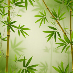 Obraz premium Elegant Hand-Drawn Leaf Pattern with Soft Lines and Natural Symmetry