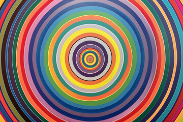 Mesmerizing array of multicolored concentric circles, each layer with vivid gradients that create an illusion of depth and movement.