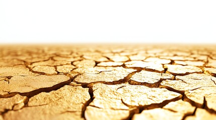 Obraz premium a desert road, endless straight highway, dry cracked earth, warm golden tones, ultrarealistic, isolated on white background