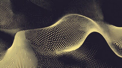 Abstract Dotted Waveforms: A Stunning Visual Design