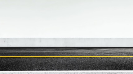 Fototapeta premium a modern highway road, smooth asphalt, crisp lane markings, clean urban design, photorealistic, isolated on white background