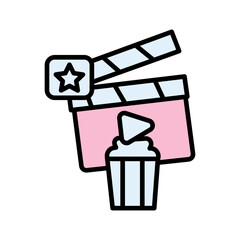 Fototapeta premium Holiday Movies Icon Design