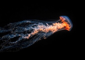 smoke on black background