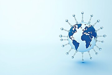 Artistic Water Molecule Mesh Globe Depicting Earth for World Water Day Awareness Designs