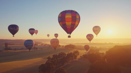 Obraz premium Balloon Extravaganza: A Festival of Color in the Sky