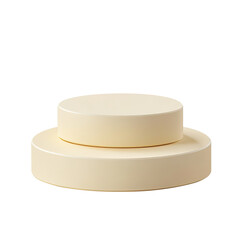 Elegant Minimalist Beige Podium for Product Presentation Stage or Awards Ceremony, 3D design, Transparent Background, PNG