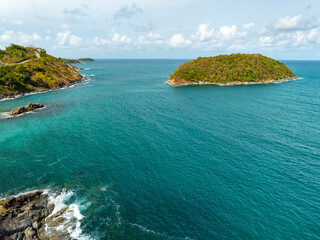 Aerial view Beautiful sea in summer season at Phuket Thailand