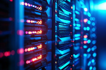 Quantum processor with glowing circuits and futuristic design elements