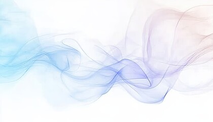 Abstract Blue And Pink Smoke Wave Design On White Background, Flowing And Elegant Pattern.