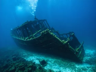 Fototapete Rund wreck of a ship wreck © leolakur