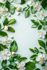 Colorful Spring Elementss Frame Border Background - Space for Text	
