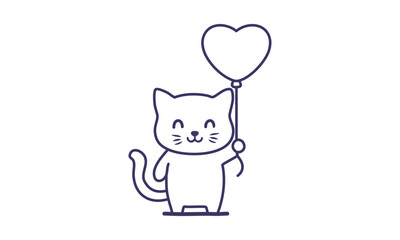 Cute Cat cartoon for print or use as poster, card, flyer , sticker or T Shirt