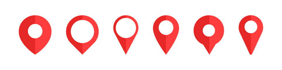Location map pin icons set. Modern map marker collection. Pinpoint. Location pin icon. Map pin place marker. Map marker pointer icon. GPS location symbol. transparent background