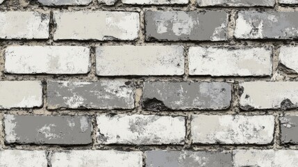 Fototapeta premium Vintage Gray and White Brick Wall Texture