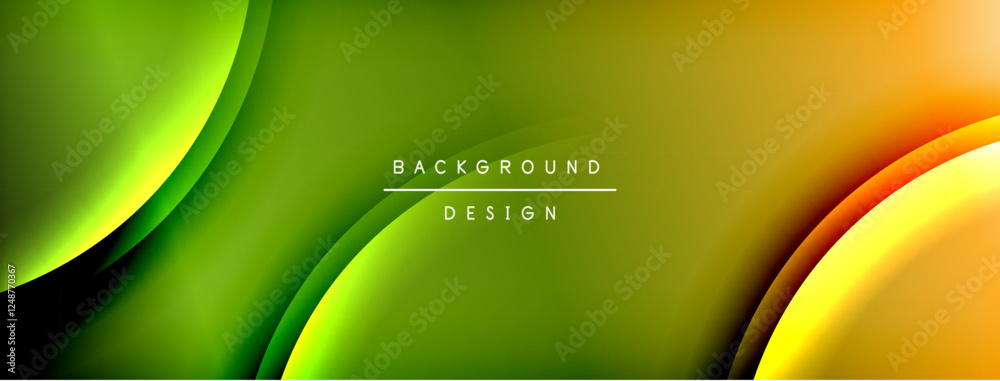 Aufkleber Bright rainbow style color gradient with curve round shape line background. Vector Illustration For Wallpaper, Banner, Illustration, landing page