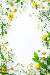 Colorful Spring Elementss Frame Border Background - Space for Text	
