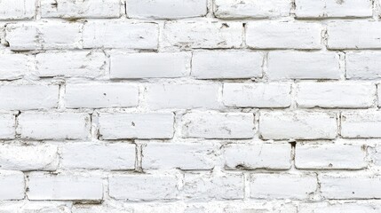 Obraz premium Stunning Whitewashed Brick Wall: A Timeless Architectural Detail