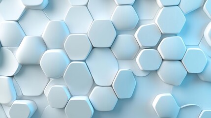 Obraz premium Abstract white hexagonal texture for modern design background. Generative AI