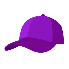 purple baseball cap Icon vector illustration flat style logo design