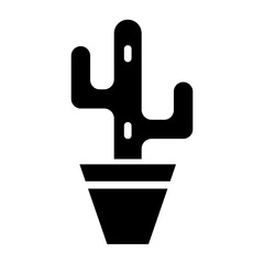 Cactus Vector Glyph Icon Design