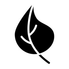 Leaf Vector Glyph Icon Design