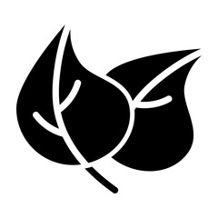 Leaves Vector Glyph Icon Design