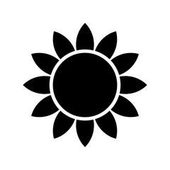 Sunflower Vector Glyph Icon Design