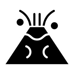 Volcano Vector Glyph Icon Design
