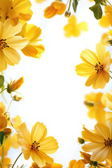 Colorful Spring Elementss Frame Border Background - Space for Text	
