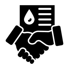 Deal Vector Glyph Icon Design