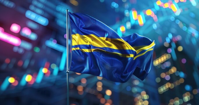 Curaçao Flag at Night