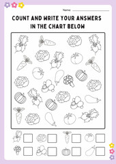 Draw, Read, Color, Learn, Numbers, Counting, Math, Education, Write, Draw, For Kids, Practice, Exercise, Worksheet, Test