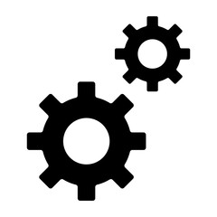 Gear Vector Glyph Icon Design Design