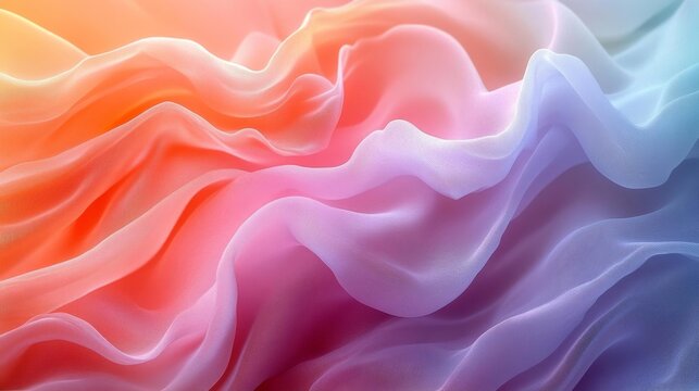 Soft Pastel Gradient Waves in Abstract Design. Generative AI - Powered by Adobe