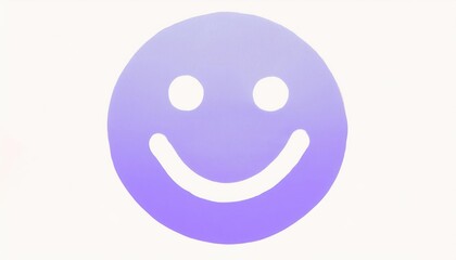 Fototapeta premium minimalist purple smiley face illustration for creative design projects, modern pop art aesthetics, and branding concepts